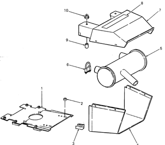 Engine Mounting, Muffler And Air Duct Diagram and Parts List for 1872 2072-756300-799999-147730100-148720100-148730100-149720100-149730100 Cub Cadet Lawn Tractor